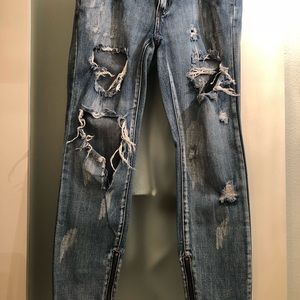One Teaspoon Free Birds Jeans Trashed Sz 28